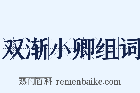 双渐小卿组词是什么意思的图片